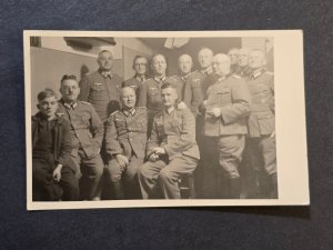 WW2 German Officers Wehrmacht Group Medals Badges Military Photo Postcard RPPC