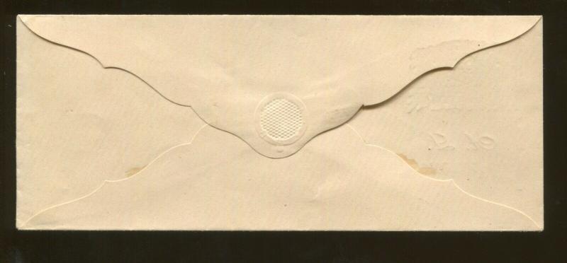 1860's United States Patriotic Civil War Era JD His Marque Postal Cover Unsealed