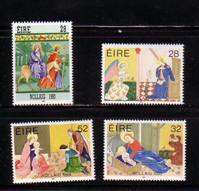 Ireland Sc 909-12 1993 Christmas stamp set mint NH