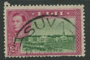 Fiji - Scott 121 - KGVI - Definitive - 1942 - FU - Single 2d Stamp