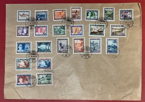 Indonesia, 1949, Large Cover franked with 24 Stamps