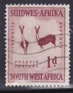 South West Africa 1954 -Rock Paintings Two Bucks- 1d used