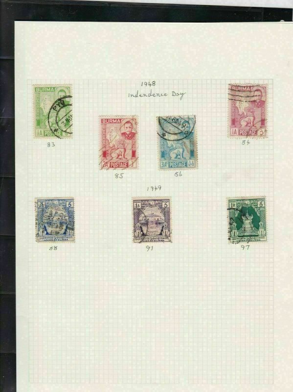 burma stamps page ref 16921