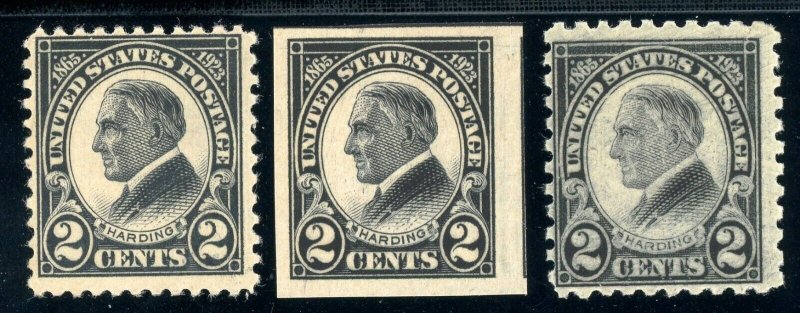 USAstamps Unused FVF US 1923 Harding Complete Set Scott 610, 611, 612 OG MNH