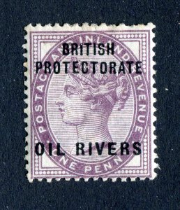 Nigeria, Oil Rivers 1892. 1d lilac. MH. SG2.