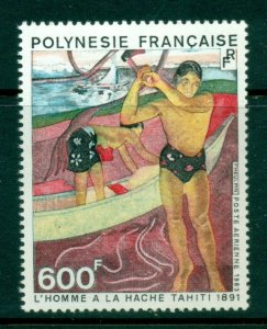 French Polynesia 1983 Painting by Paul Gaugin, Wood Cutter MUH