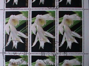 ​KOREA-1984-SC#2390 THUNIA BRACTEATA FLOWERS -CTO FULL SHEET VERY FINE