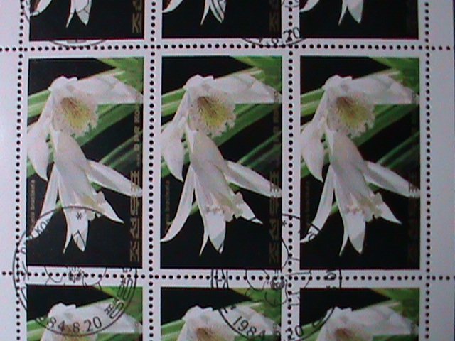 ​KOREA-1984-SC#2390 THUNIA BRACTEATA FLOWERS -CTO FULL SHEET VERY FINE