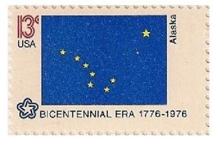 US 1681 State Flags Alaska 13c single (1 stamp) MNH 1976 