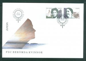 Aland. FDC 1996. Europa. Famous Women  Sc.# 126-127.