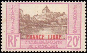 French Polynesia #134, Incomplete Set, 1941, Hinged