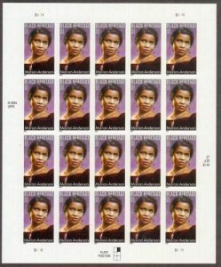 Scott#: 3896b - Black Heritage: Marian Anderson - 20th stamp in series - Full Pa