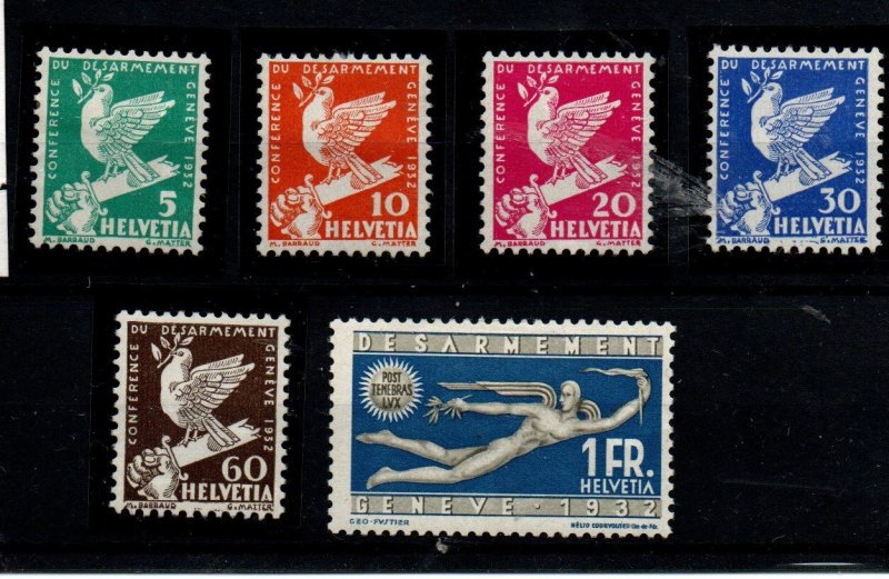 Switzerland 210-215 Set Mint Hinged
