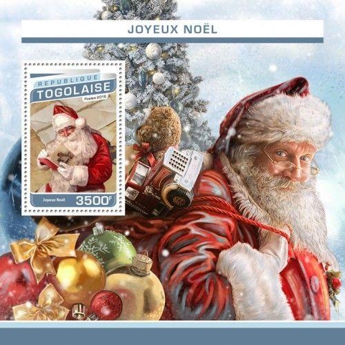 Merry Christmas Santa Claus Deer New Year Togo MNH stamp set