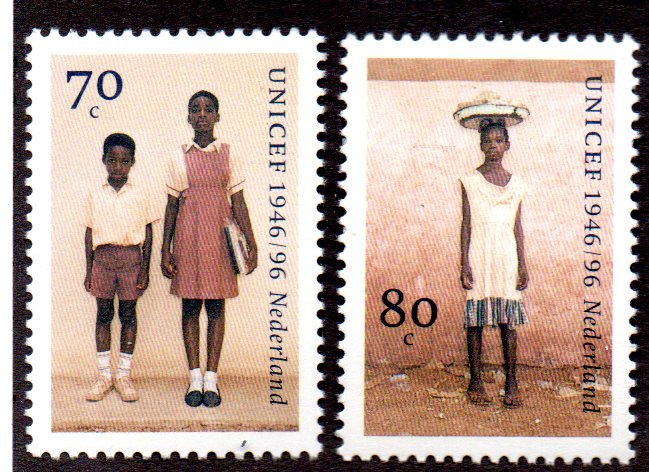 NETHERLANDS 939-40 MNH SCV $1.60 BIN $.95 UNICEF