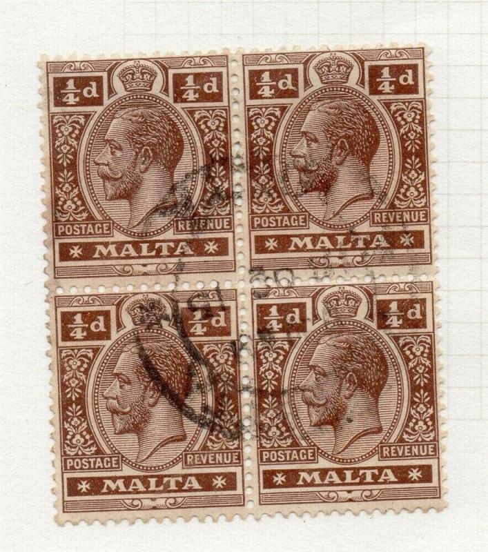 Malta 1914-22 Early Issue Fine Used 1/4d. 321518