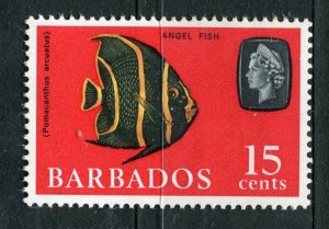 BARBADOS; 1965 early QEII Marine Life issue fine Mint 15c. value