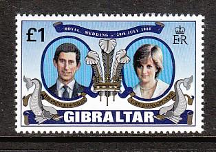 Gibraltar Royal Wedding 406 MNH VF