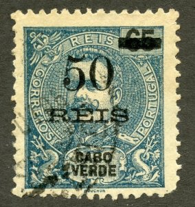 Cape Verde Scott 84 UHR - 1905 50r on 65r Surcharge - SCV $3.00