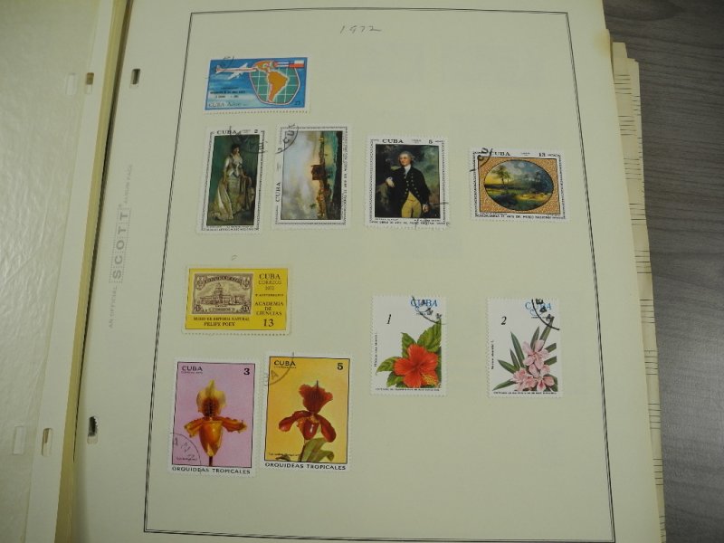 CUBA, 100s & 100s of Stamps mostly hinged on Scott pages