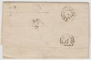 GERMANY SAXONY 1865 Sc 19 Michel 18c ENTR LETTER SHEET LEIPZIG TO BOHEMIA €1800 