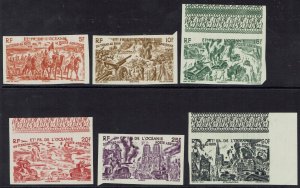 FRENCH OCEANIC SETTLEMENTS 1946 CHAD TO RHINE SET IMPERF MNH **