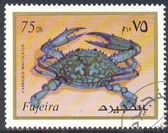 Crab, Fujeira stamp Used