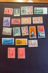 Cuba lot of 19 stamps with Americans mostly mint