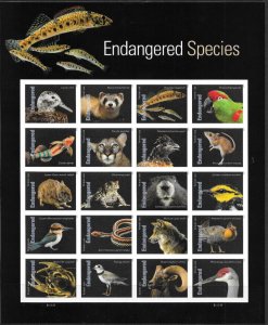 2023 63c Forever Endangered Species, Snake, Mint Imperf. Sheet of 20 Scott 5799