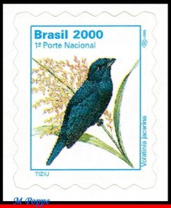 2499A BRAZIL 2000 BIRDS, VOLATINIA JACARINA, FAUNA, MI# 2765 RHM 776, MNH