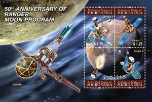 Micronesia 2012 - Space Ranger Moon - Sheet of 4 Stamps - Scott #992 - MNH