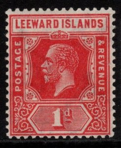 LEEWARD ISLANDS SG62 1929 1d BRIGHT SCARLET MTD MINT