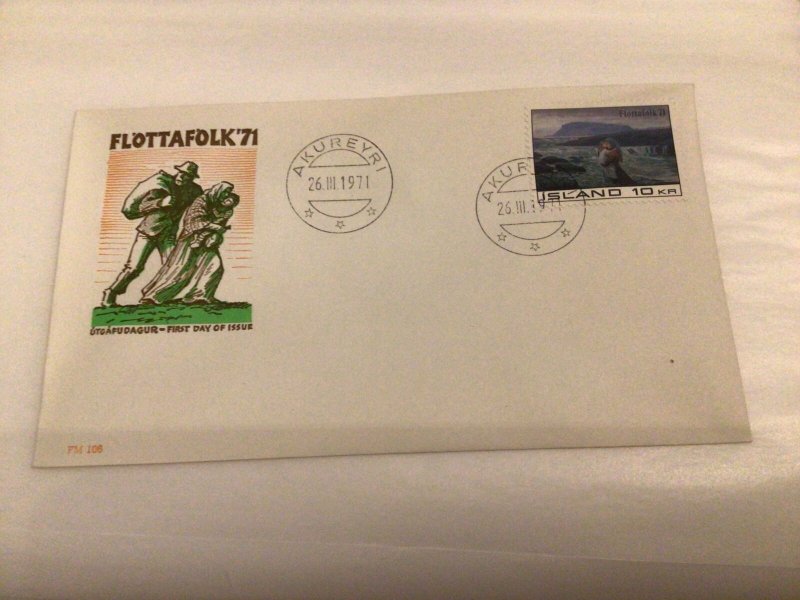 Iceland 1971 International Aid to Refugees first day cover Ref 60447