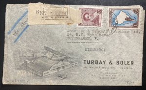 1949 Buenos Aires Argentina Airmail Advertising Cover To Copenhagen Denmark