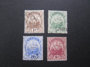 Bermuda 1910 Sc 40,41-44 FU