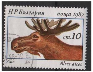 Bulgaria 1987 - Scott 3257 used - 10s, Deer 