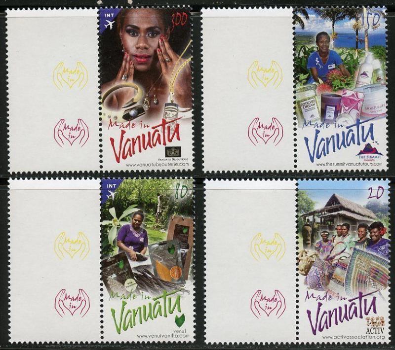 VANUATAU  2016 MADE IN VANUATU SET OF FOUR MINT  NH 