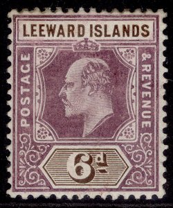 LEEWARD ISLANDS EDVII SG34, 6d dull purple & brown, M MINT. Cat £55.