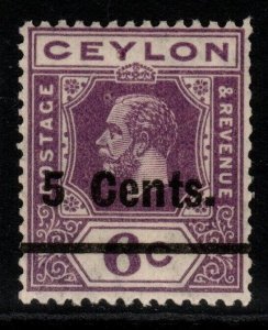 CEYLON SG362 1926 5c on 6c BRIGHT VIOLET MNH