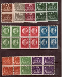 Sweden #197 - #211 (Facit #196 - #210) Very Fine Never Hinged Block Set