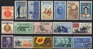 U.S. 1961 Commemorative Year Set 17 MNH Stamps