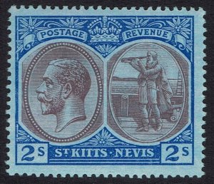 ST KITTS NEVIS 1920 KGV COLUMBUS 2/-