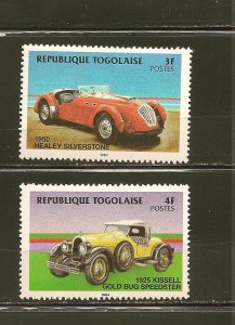 Togo SC#1794-1795 Automobiles 1984 Issues Mint Never Hinged