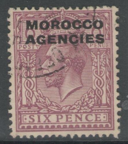 MOROCCO AGENCIES SG48 1921 6d REDDISH PURPLE FINE USED 