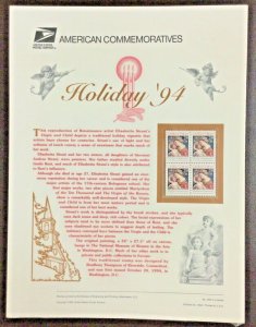 Commemorative Panel #450  Christmas Madonna & Child  #2871 29 c 1994