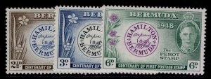 BERMUDA GVI SG127-129, 1949 Postmaster Perots stamp set, M MINT.
