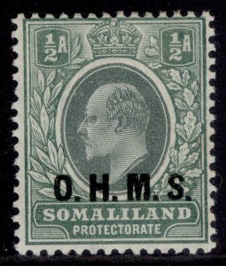 SOMALILAND PROTECTORATE EDVII SG O10, ½a dull green & green, LH MINT. Cat £13.