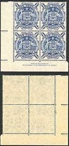 Australia SG224c One Pound Arms Imprint Block U/M