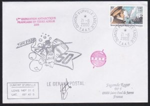 FRENCH ANTARCTIC TAAF 2000 cover - Expedition - Adelie Island..............B3889