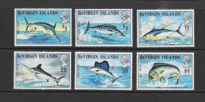 FISH - BRITISH VIRGIN ISLANDS #243-8 GAME FISH (SINGLES)  MNH